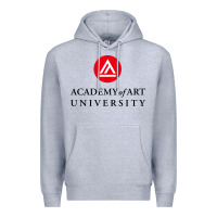 Heather Grey academy of art, college design Premium Hoodie - linhVisuals