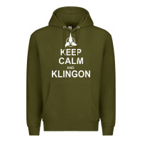 Army Green keep calm and klingon Premium Hoodie - linhVisuals