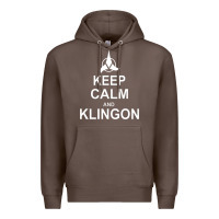Coffee keep calm and klingon Premium Hoodie - linhVisuals