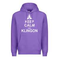 Purple keep calm and klingon Premium Hoodie - linhVisuals