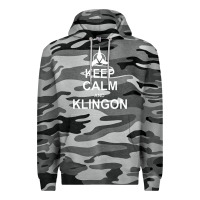 Slate Camo keep calm and klingon Premium Hoodie - linhVisuals