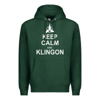 Sports Green keep calm and klingon Premium Hoodie - linhVisuals