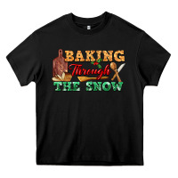 Black baking through the snow Heavy Core Tee - FaDigitalArtStudio