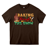 Chocolate Brown baking through the snow Heavy Core Tee - FaDigitalArtStudio