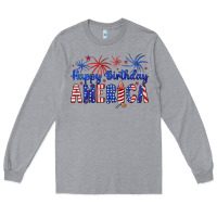 Heather Grey happy birthday america Long Sleeve Tee - Artiststas