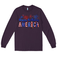 Plum happy birthday america Long Sleeve Tee - Artiststas