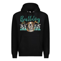 Black bulldog mom Premium Hoodie - BarkalooDesign