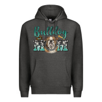 Charcoal Heather bulldog mom Premium Hoodie - BarkalooDesign