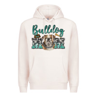 Pale Pink bulldog mom Premium Hoodie - BarkalooDesign