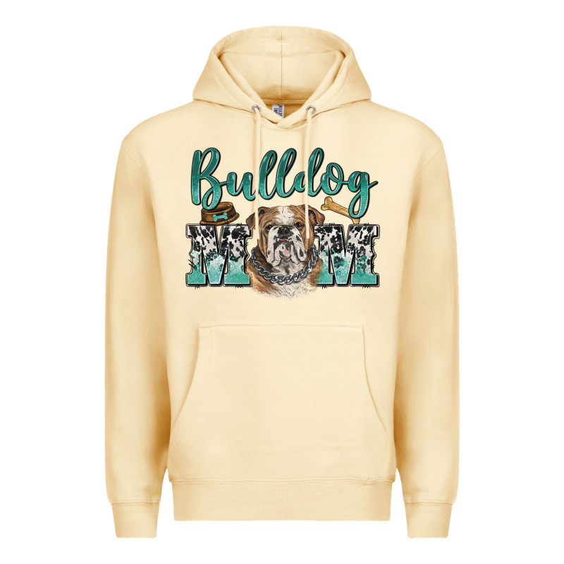 Bulldog Mom Premium Hoodie by BarkalooDesign | Teevron