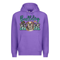 Purple bulldog mom Premium Hoodie - BarkalooDesign