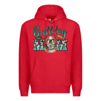 Red bulldog mom Premium Hoodie - BarkalooDesign