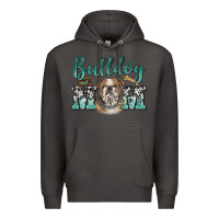 Smoke bulldog mom Premium Hoodie - BarkalooDesign