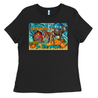 Black Cutest Pumpkins In The Patch Ladies Tee - LillyAllenDesigns