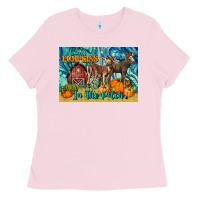 Bubblegum Pink Cutest Pumpkins In The Patch Ladies Tee - LillyAllenDesigns