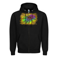 Black colorful glitter leopard background Zipper Hoodie - RanaPortraitStore