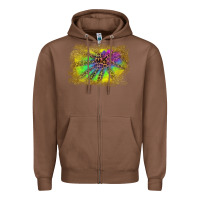 Chestnut colorful glitter leopard background Zipper Hoodie - RanaPortraitStore