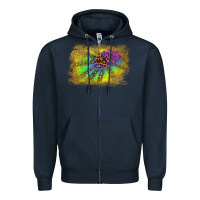 Navy colorful glitter leopard background Zipper Hoodie - RanaPortraitStore