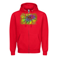 Red colorful glitter leopard background Zipper Hoodie - RanaPortraitStore
