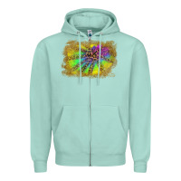 Seafoam colorful glitter leopard background Zipper Hoodie - RanaPortraitStore