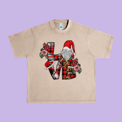 Love Gnome Urban Heavy Tee Designed By Sublimationcraftshop