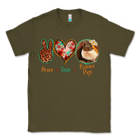 Army Green Peace Love Guinea Pigs Classic Tee - Jasminsmagicworld