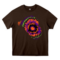 Chocolate Brown tie dye patch Heavy Core Tee - RanaPortraitStore