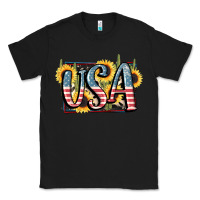 Black USA 4th of July Classic Tee - FaDigitalArtStudio