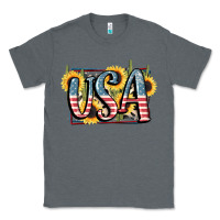 Charcoal Heather USA 4th of July Classic Tee - FaDigitalArtStudio