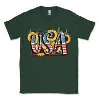Sports Green USA 4th of July Classic Tee - FaDigitalArtStudio
