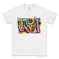 White USA 4th of July Classic Tee - FaDigitalArtStudio