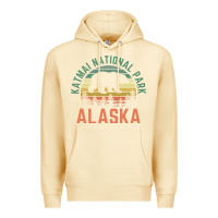 Pina Colada katmai national park alaska bear hiking travel nature retro pullover h Premium Hoodie - linhVisuals