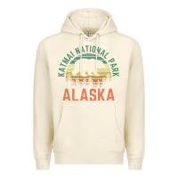 Sandshell katmai national park alaska bear hiking travel nature retro pullover h Premium Hoodie - linhVisuals