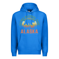True Royal katmai national park alaska bear hiking travel nature retro pullover h Premium Hoodie - linhVisuals