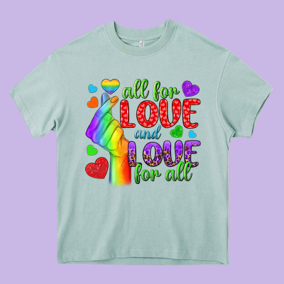 Western All For Love And Love For All Heavy Core Tee Designed By Bundleandbundleshop