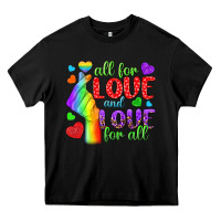 Black Western All For Love And Love For All Heavy Core Tee - BundleAndBundleShop