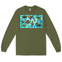 Army Green dinosaurs sippy cup Long Sleeve Tee - Artiststas