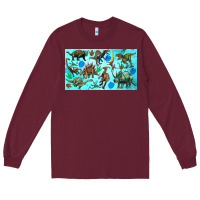 Burgundy dinosaurs sippy cup Long Sleeve Tee - Artiststas