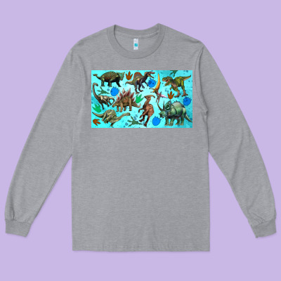 Dinosaurs Sippy Cup Long Sleeve Tee Designed By Artiststas
