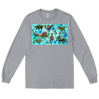 Heather Grey dinosaurs sippy cup Long Sleeve Tee - Artiststas