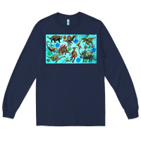 Navy dinosaurs sippy cup Long Sleeve Tee - Artiststas
