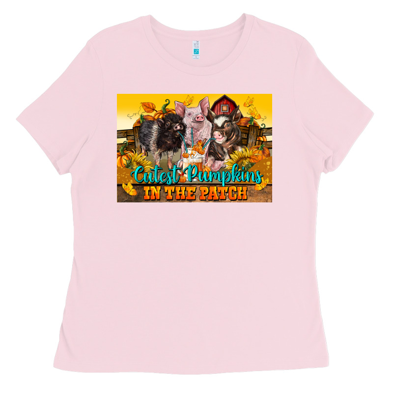 Cutest Pumpkin In The Patch Pig Ladies Tee by LillyAllenDesigns | Teevron