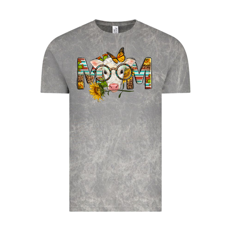 Western Baby Calf Mom With Sunflower Mother's Day Vintage Tee by LillyAllenDesigns | Teevron