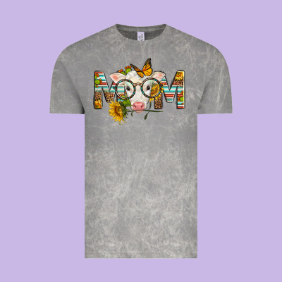Western Baby Calf Mom With Sunflower Mother's Day Vintage Tee Designed By Lillyallendesigns