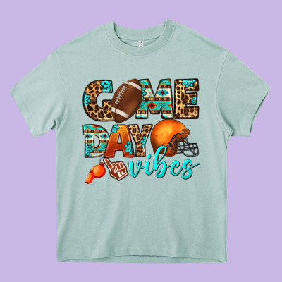 Game Day Vibes Heavy Core Tee Designed By Bundleandbundleshop