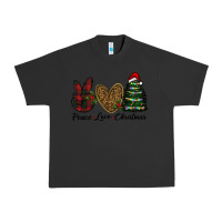 Pigment Black peace love christmas Urban Heavy Tee - RanaPortraitStore