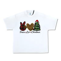Peace Love Christmas Urban Heavy Tee | Teevron