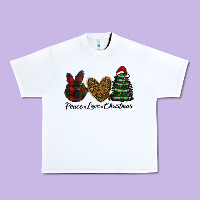 Peace Love Christmas Urban Heavy Tee Designed By Ranaportraitstore