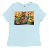 Baby Blue Fall Quokka Ladies Tee - LillyAllenDesigns