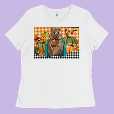 Fall Quokka Ladies Tee Designed By Lillyallendesigns